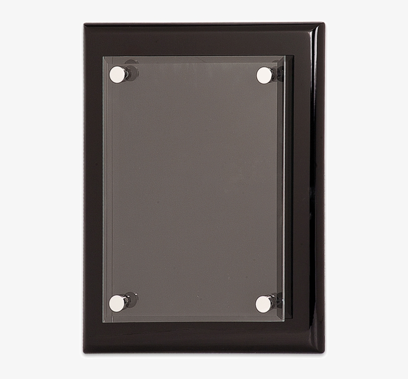 Blank Black Piano Finish Floating Plaque - Engraved 8 X 10 Black Piano Finish Floating Glass Plaque, transparent png download