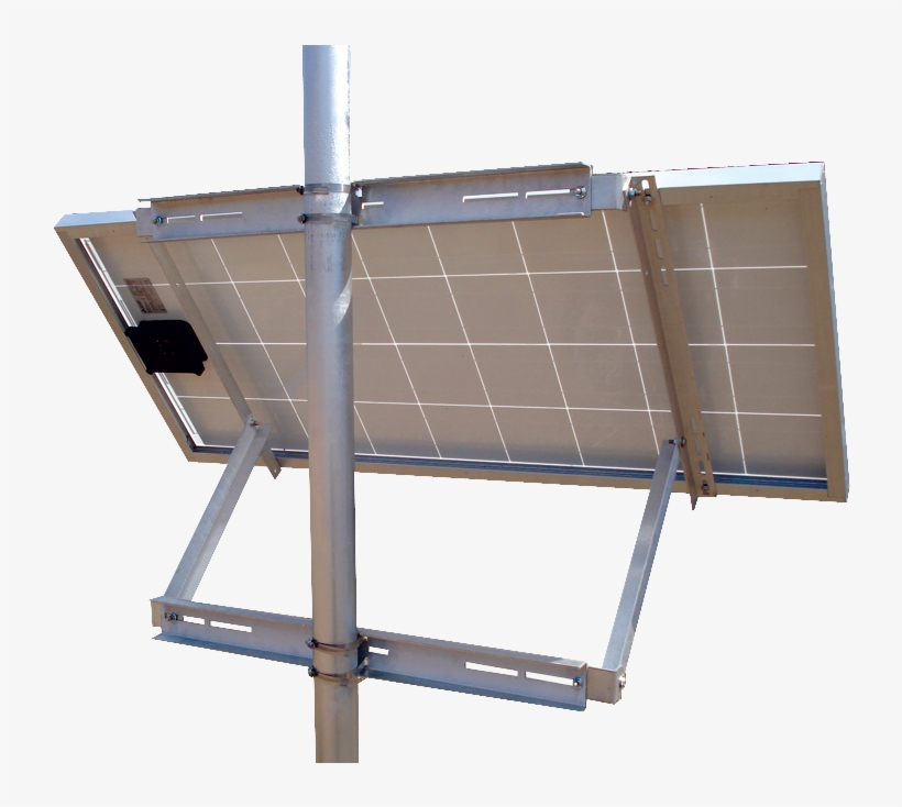 Side Of Pole Solar Mount - 2 Panel Solar Post Mount, transparent png download