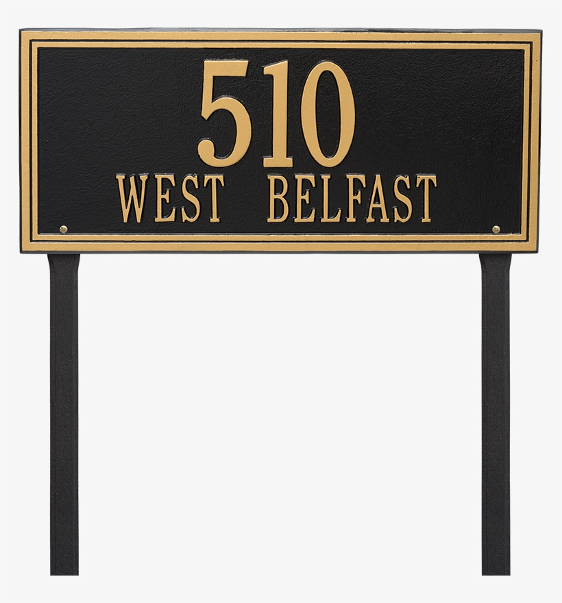 Double Line Estate Lawn Plaque, Two Lines - Whitehall Products 6115bg Estate Lawn Address Plaque, transparent png download
