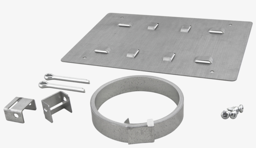 Pole Mount Bracket Ozb2 - Opaska Zaciskowa Ozb2 Z Blachą Montażową, transparent png download