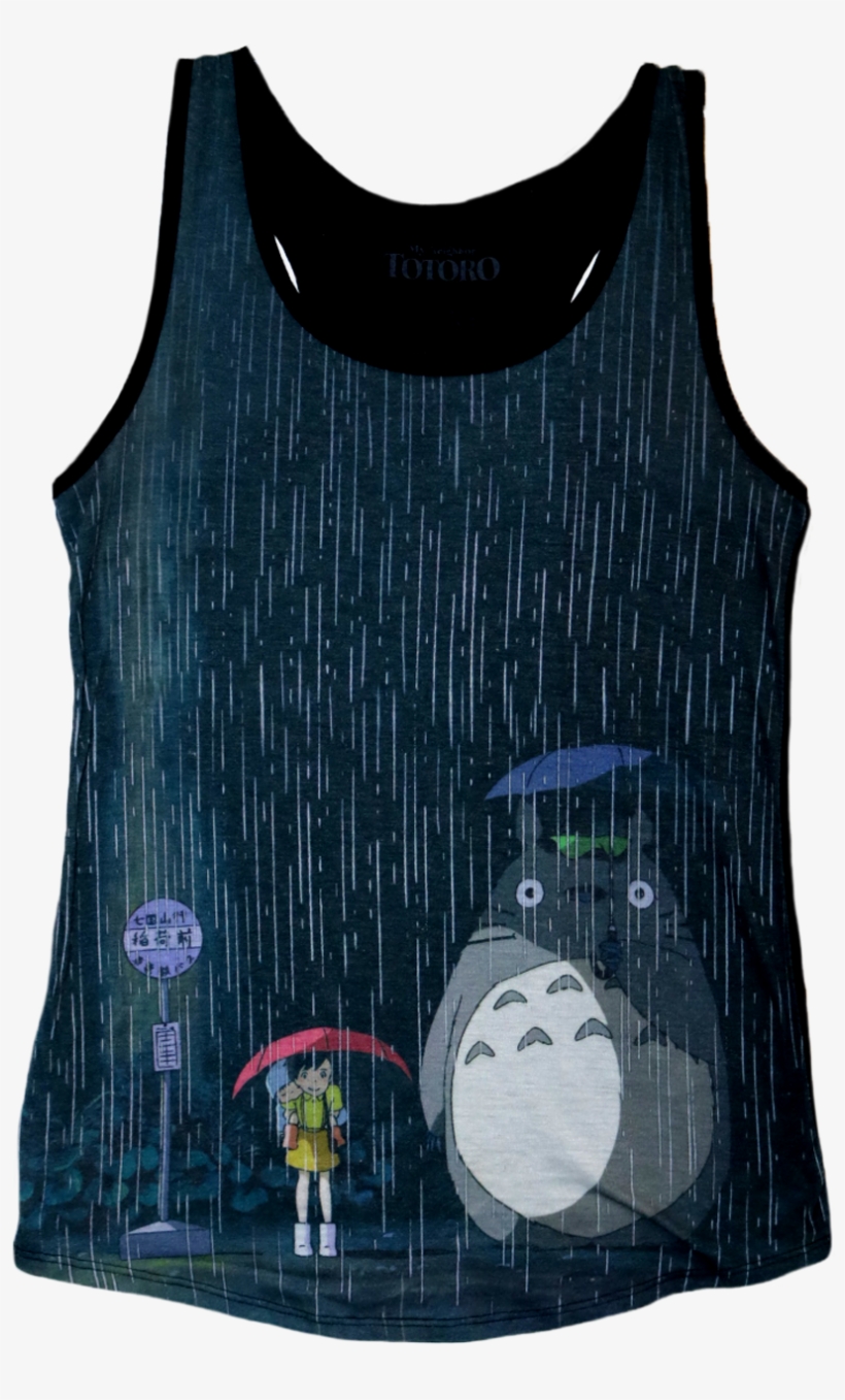 A Black Tanktop With The Scene From My Neighbor Totoro - My Neighbor Totoro Starring Hayao Miyazaki (dvd), transparent png download
