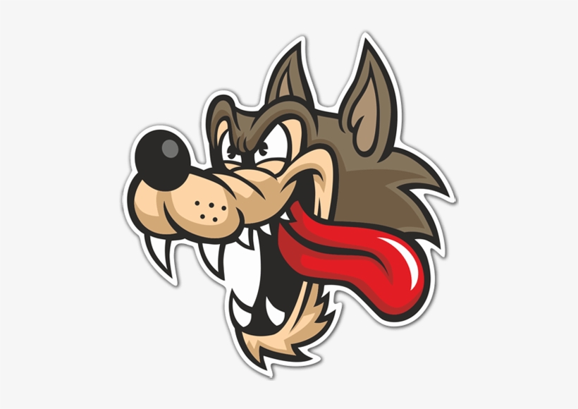 Car & Motorbike Stickers - Wolf Head Animated, transparent png download