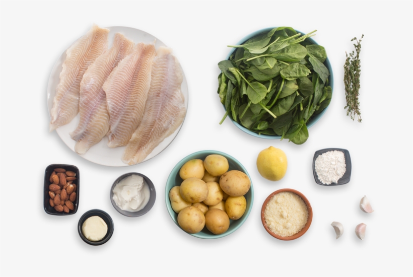Lemon-brown Butter Catfish With Crispy Smashed Potatoes - Fish, transparent png download