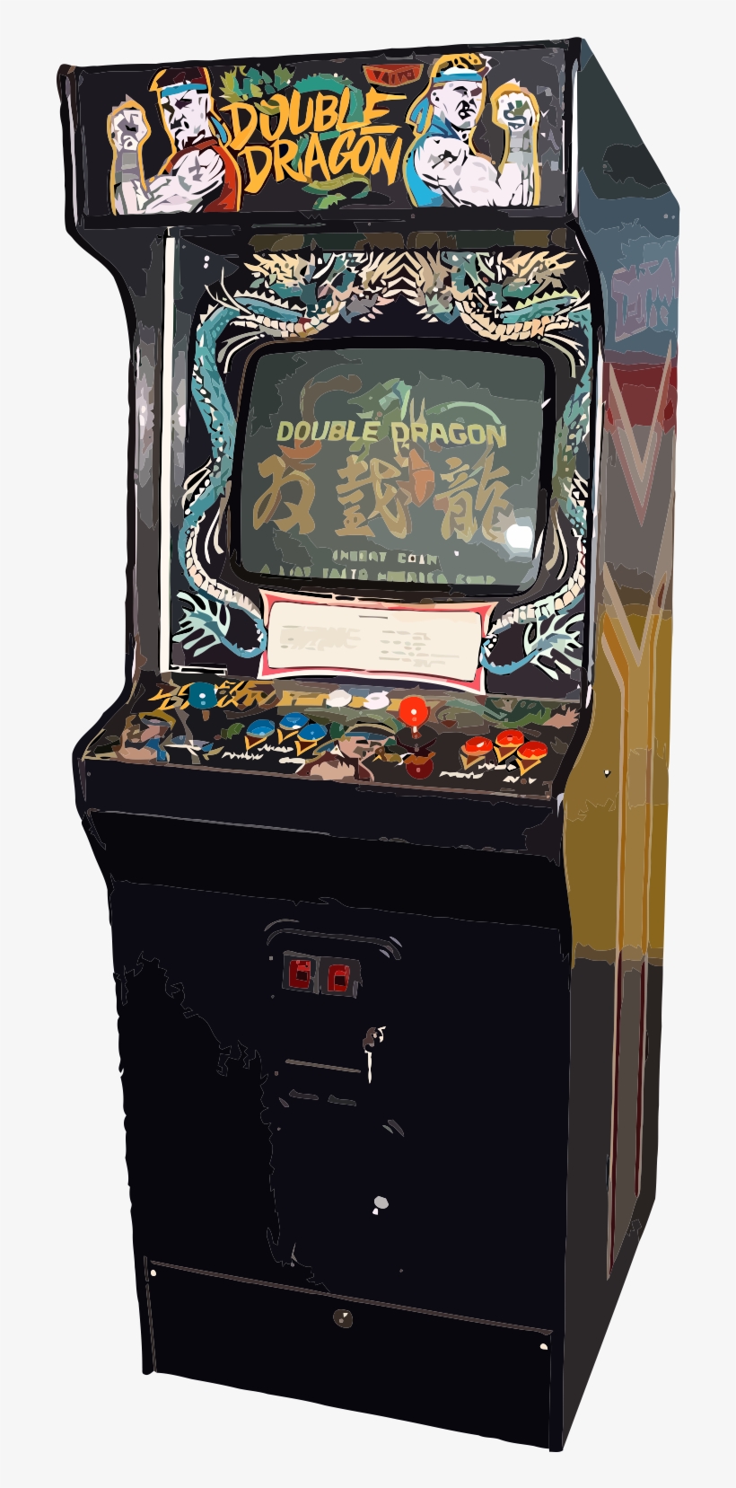 Ddragon Vectorized - Thumb - - Double Dragon Arcade, transparent png download