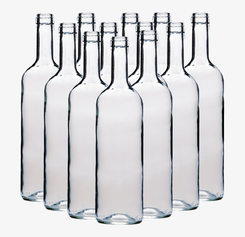 750ml Clear Wine Bottles With Corks - Clear Wine Bottles, transparent png download