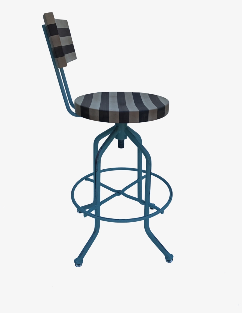 Contemporary Wood And Steel Stool, Commercial Stool, - Windsor Chair, transparent png download