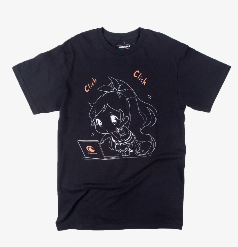 Crunchyroll Hime Click Black Tee - Active Shirt, transparent png download