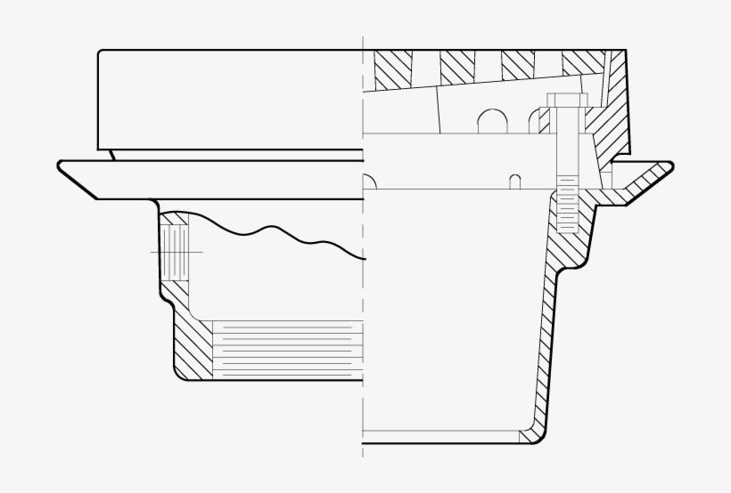 Small Capacity General Purpose Floor Drain - Line Art, transparent png download