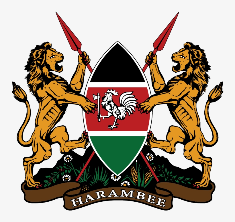 Coat Of Arms Detailed Rgb - Kenya Coat Of Arms Logo, transparent png download