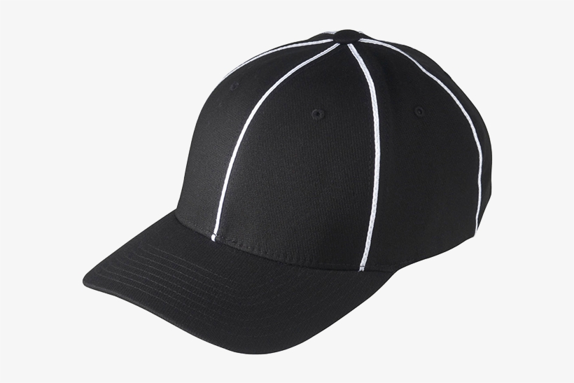 Black White Referee Hat - Baseball Cap, transparent png download