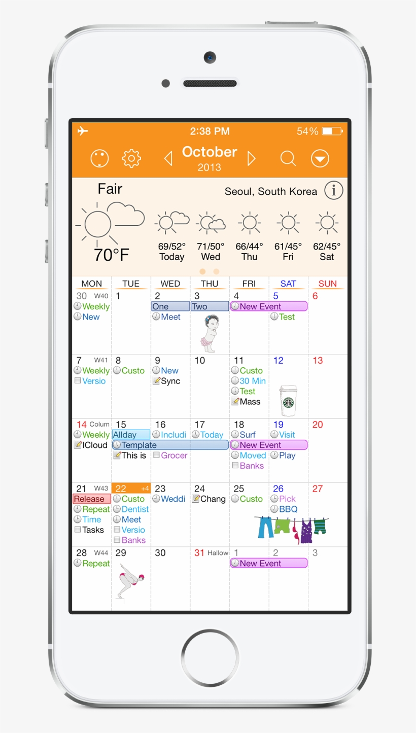 Tagged With Awesome Calendar - Smartphone, transparent png download
