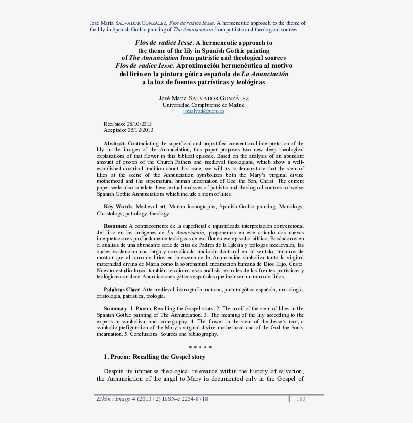 Flos De Radice Iesse - Document, transparent png download