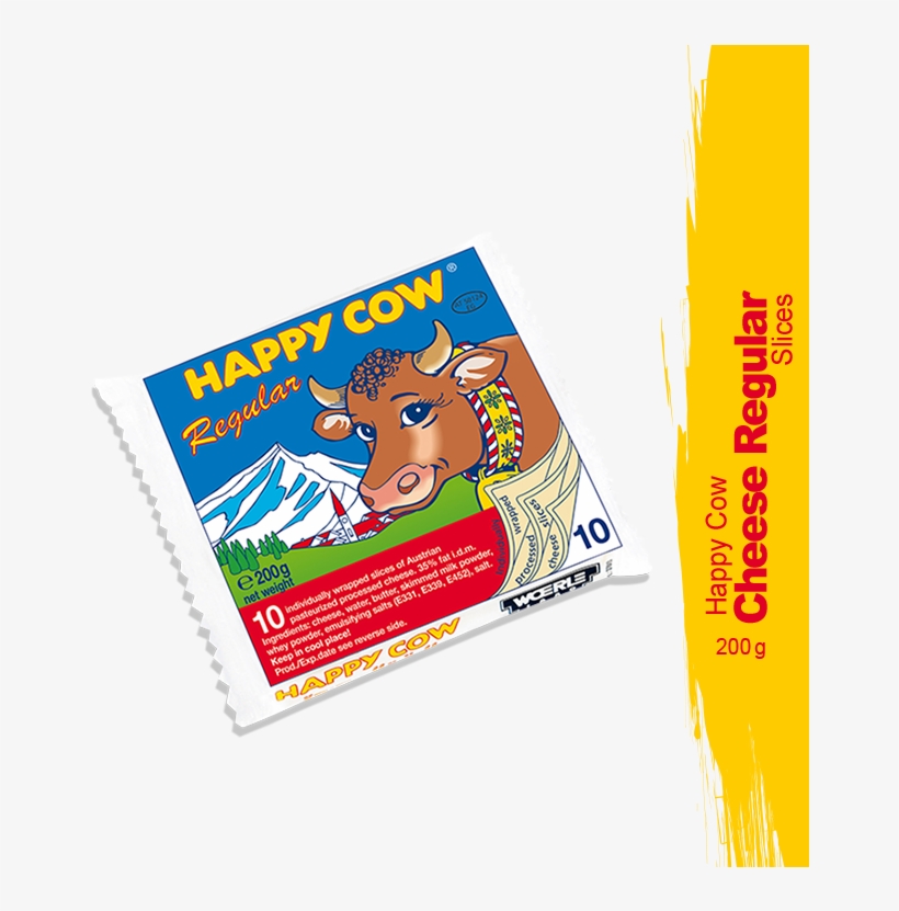 Happy Cow Cheese Regular Slices - Happy Cow Cheese Slices, transparent png download