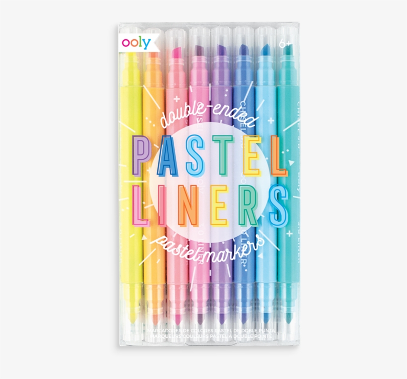 Pastel Liners Dual Tip Marker And Highlighter Set - Marcadores De Doble Punta, transparent png download