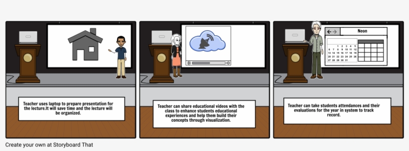 How The Teachers Use Laptop For Teaching - Cartoon, transparent png download