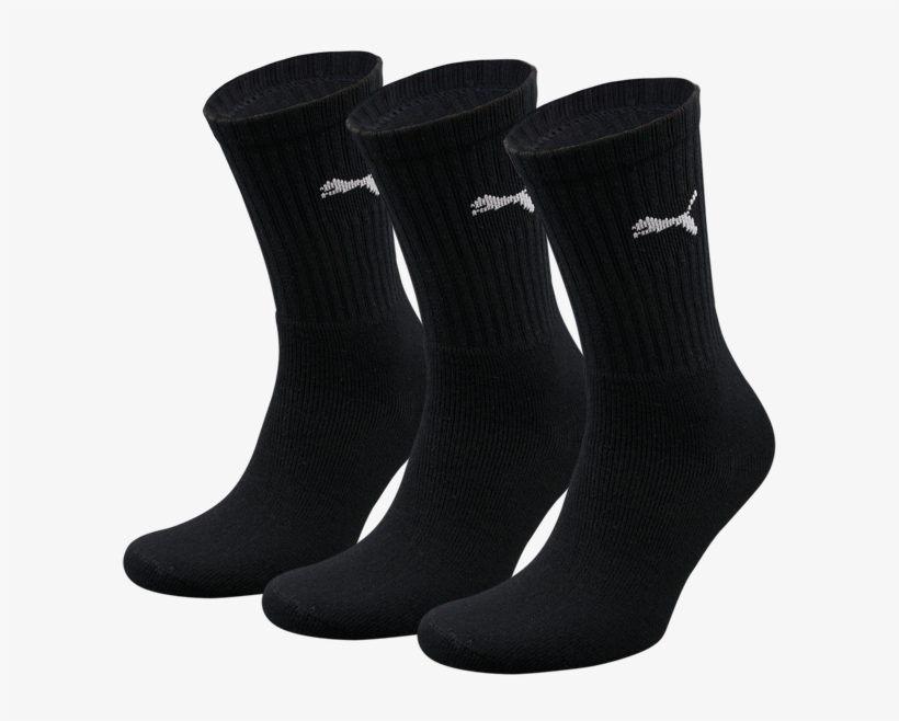 3 Pairs Of Original Puma Sport Socks, Black - Sock, transparent png download