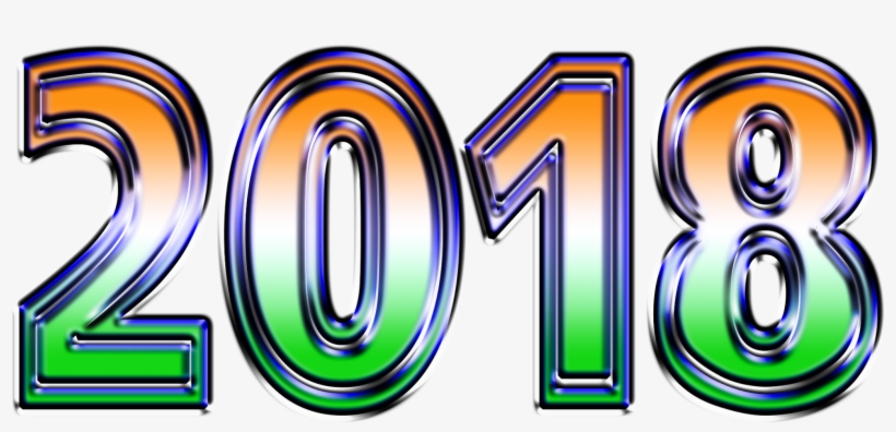 Happy New Year 2018 Download Greetings - Graphic Design, transparent png download