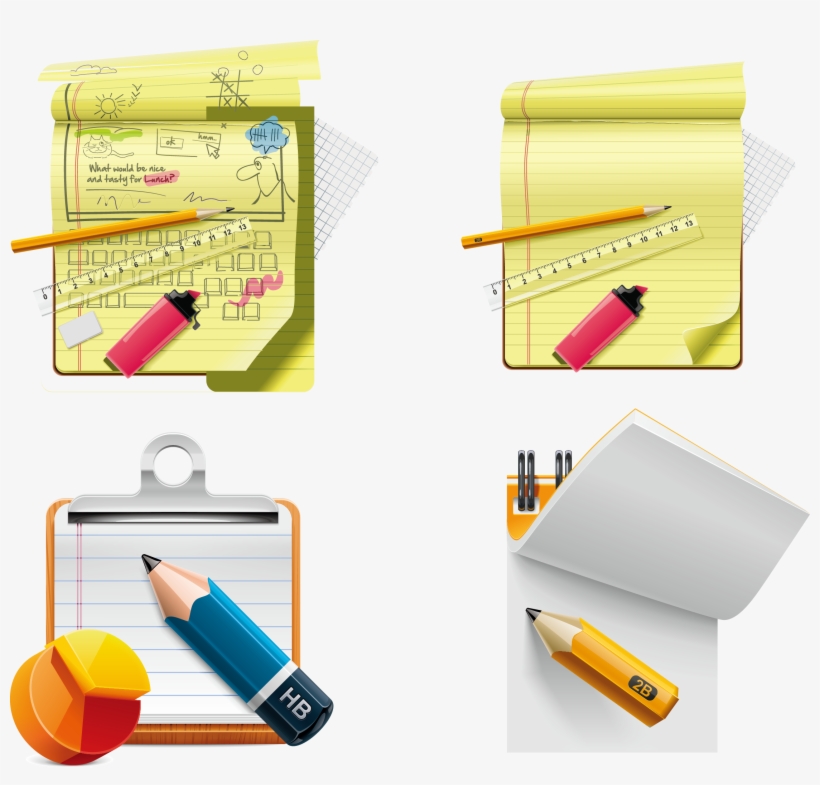 Stock Photography Pencil Royalty-free Icon - Dibujo De Bloc De Notas, transparent png download