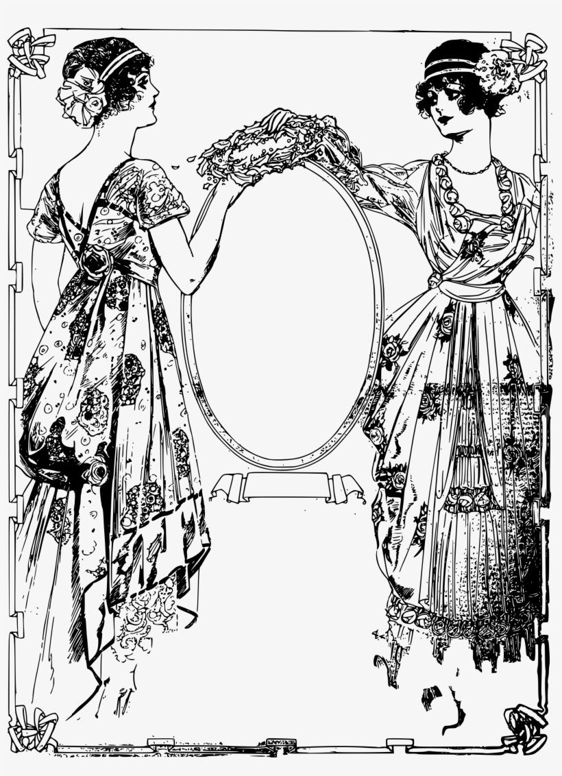 This Free Icons Png Design Of Two Ladies Frame, transparent png download