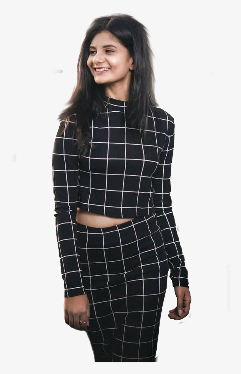 Indian Modle Girl Png - Plaid, transparent png download