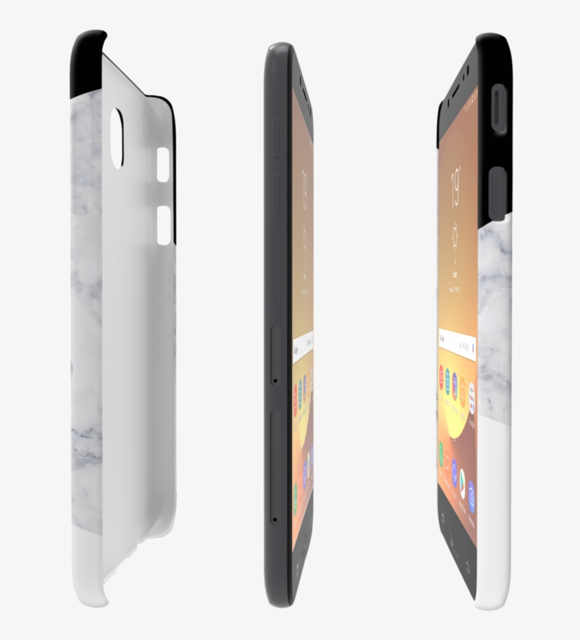 Geometric White Marble Textured Cover Case For Samsung - Smartphone, transparent png download