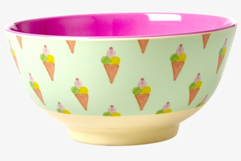 Ice Cream Print Melamine Bowl Rice Dk - Bowl, transparent png download