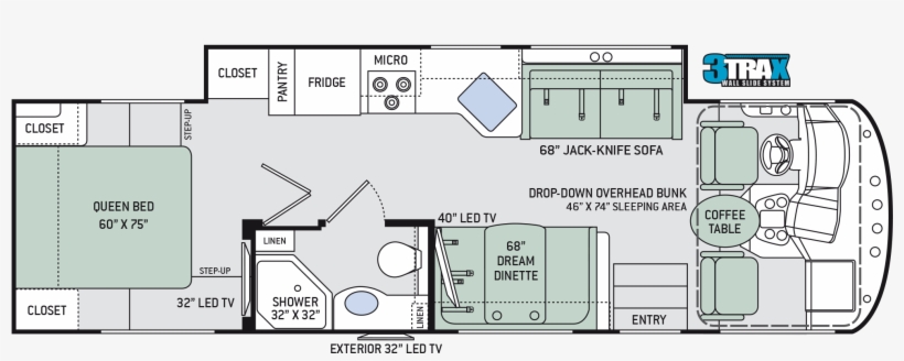 2018 Ace 30 4 Floor Plan - Thor Ace Floorplan, transparent png download