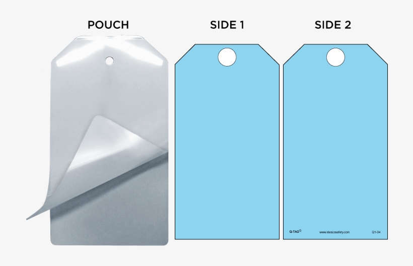 Blue Self-laminating Safety Tag Kit - Diagram, transparent png download