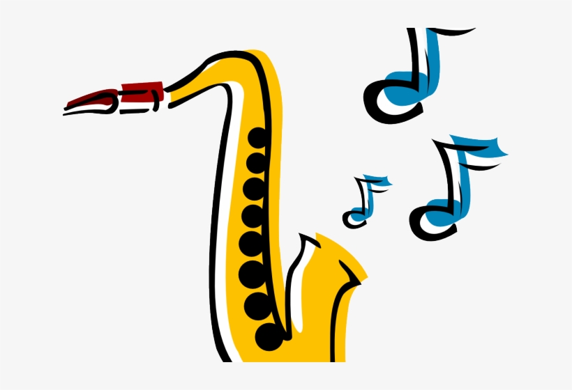 Simple Clipart Saxophone - Transparent Background Saxophone Clipart, transparent png download
