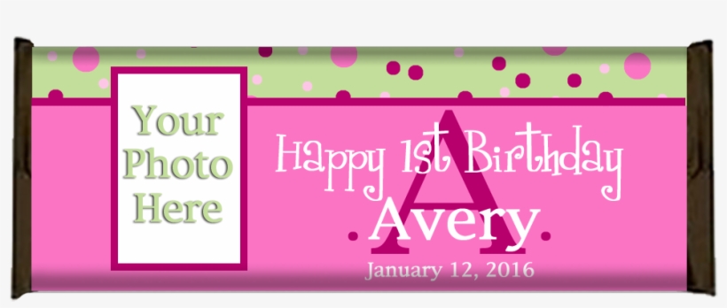 Baby's First Birthday Polk'a'dots - Happy Birthday, transparent png download