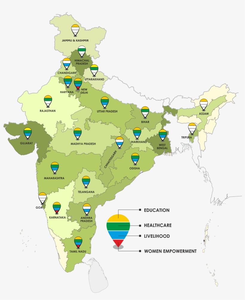 Its Philosophy Of 'real Work Real Change', Shri Om - Slums In India Map, transparent png download