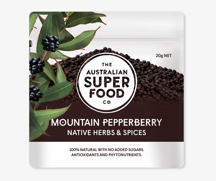 Australian Superfood Co Mountain Pepperberry 20g - Superfood Dried, transparent png download