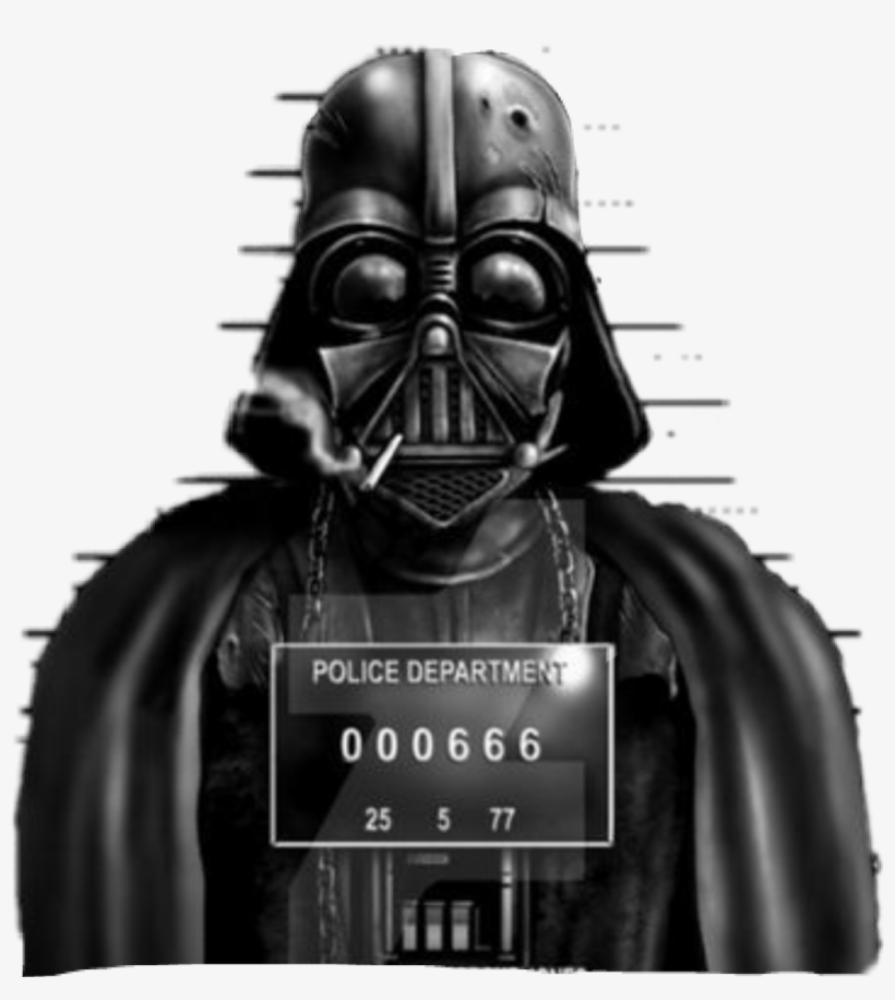 #darthvader #prison #jail #prisoner - Darth Vader Mug Shot, transparent png download