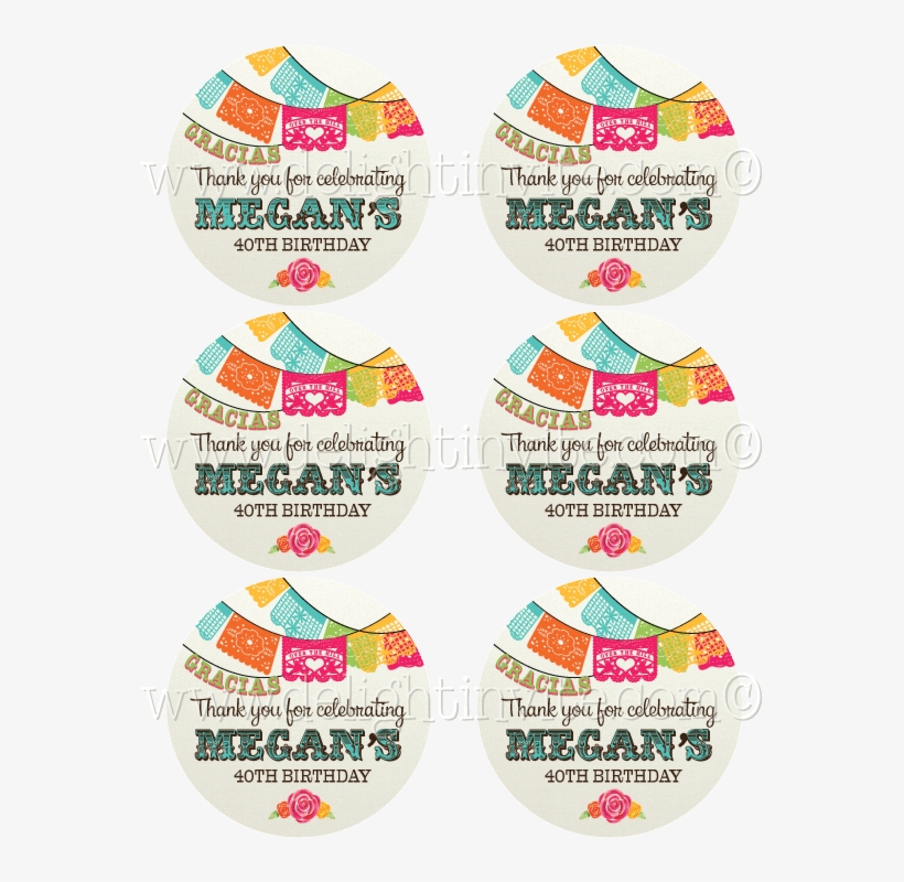 40th Birthday Mexican Fiesta Sticker Tags - Vintage Banner, transparent png download