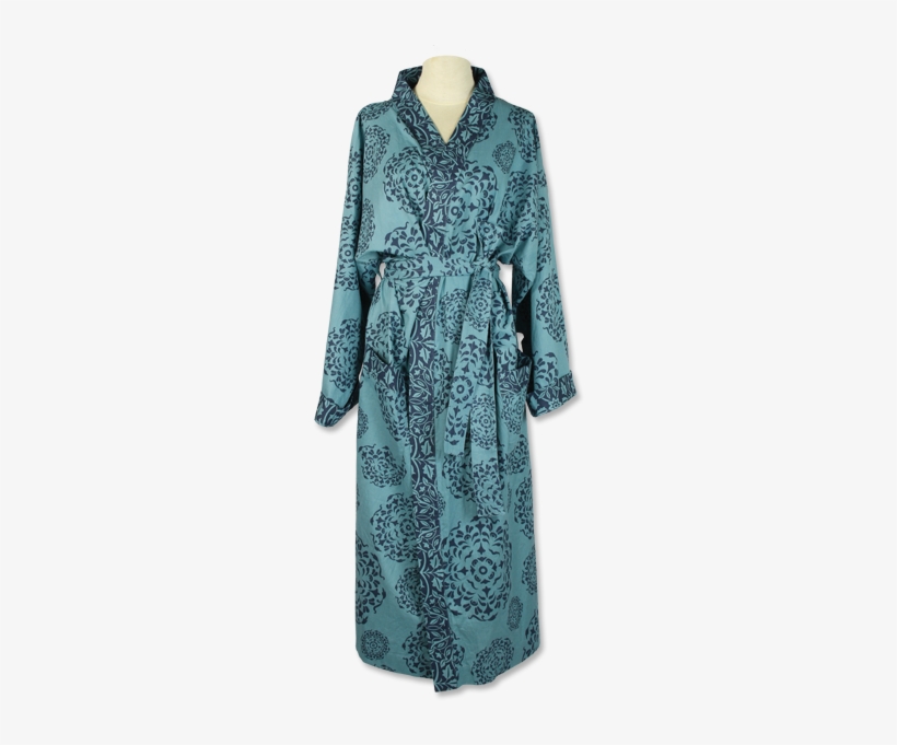 Mandala Teal Kimono Robe - Day Dress, transparent png download