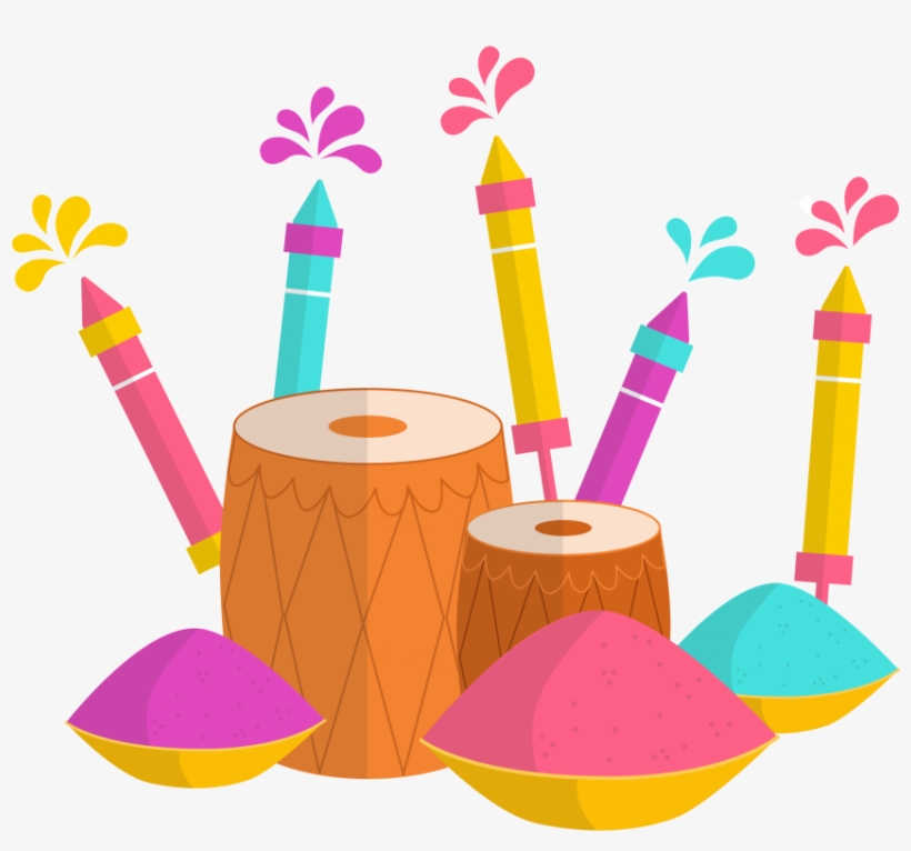 Flat Holi Festiva Png - Happy Holi Wishes With Name Edit, transparent png download