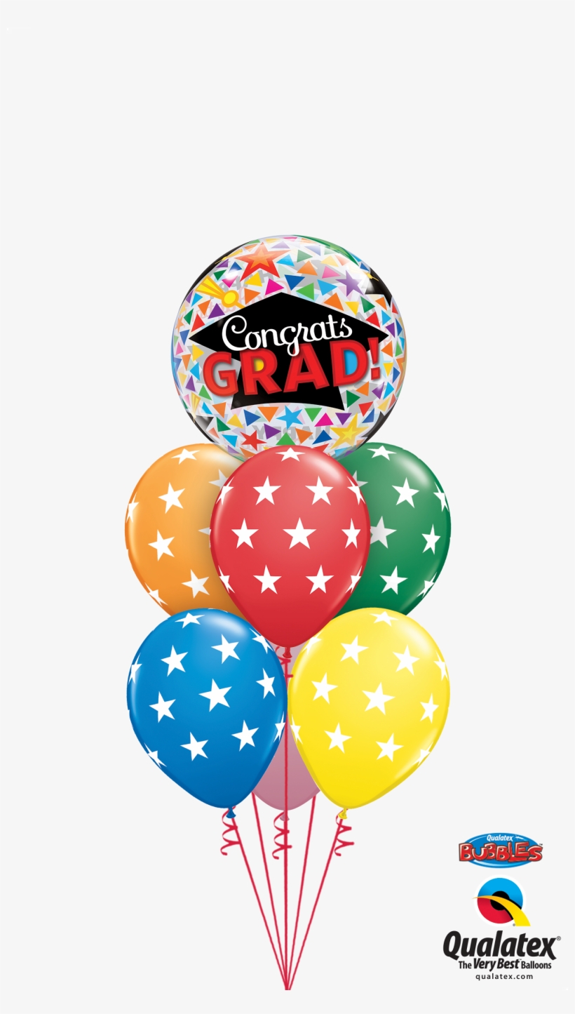 Grad Cap & Triangles At London Helium Balloons - Qualatex Valentines Bouquets, transparent png download