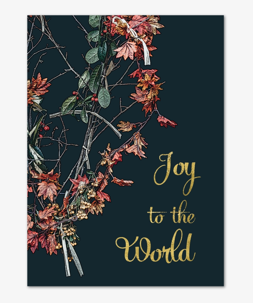 Foliage Red & Green Holiday Greeting Card - Person Your Dog Thinks You, transparent png download