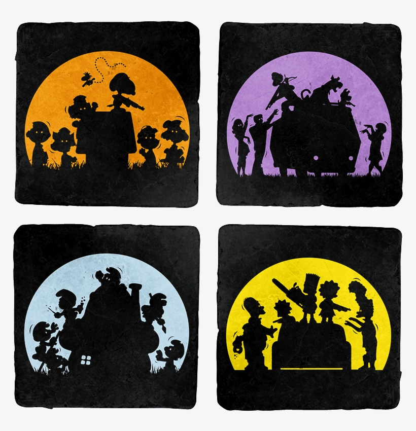 Zombie Toons 4-coaster Set - The Simpsons, transparent png download