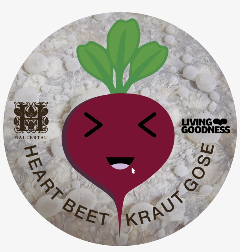 Hallertau Heart Beet Badge - Circle, transparent png download