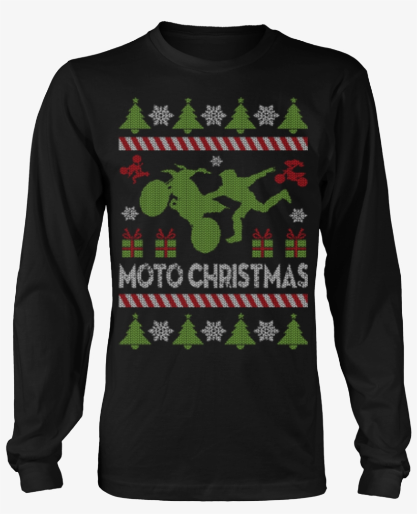 Motocross Ugly Christmas Sweater - Shirt, transparent png download