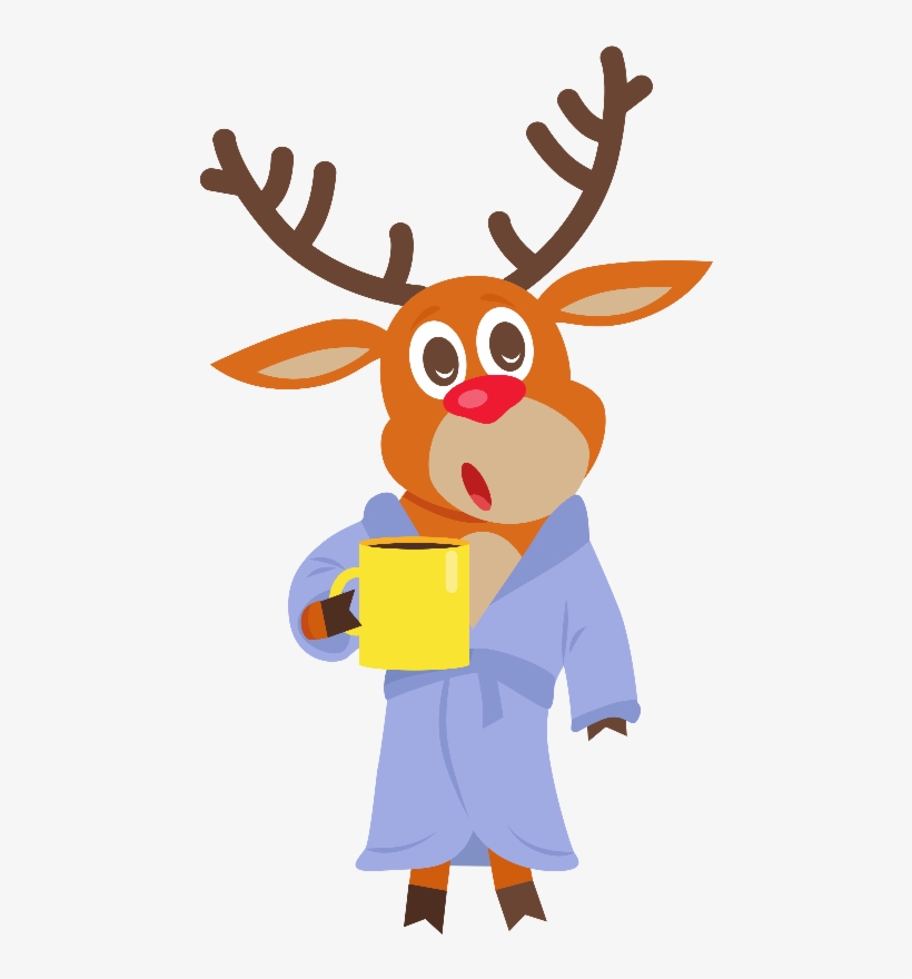 Make Sure To Follow Us On Facebook For Any Updates - Reindeer Coffee Cartoon, transparent png download