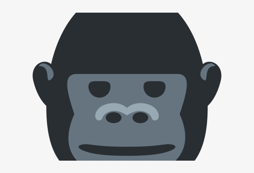 Ferocious Clipart Gorilla Face - Gorilla Emoji Png, transparent png download