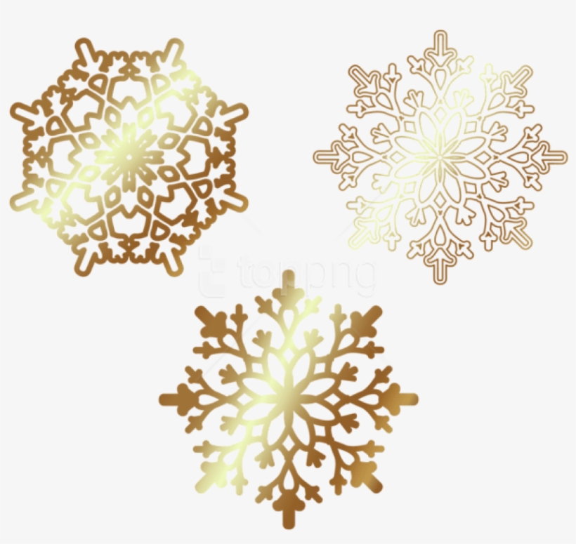 Free Png Golden Snowflakes Png - Gold Snowflakes Transparent Png, transparent png download