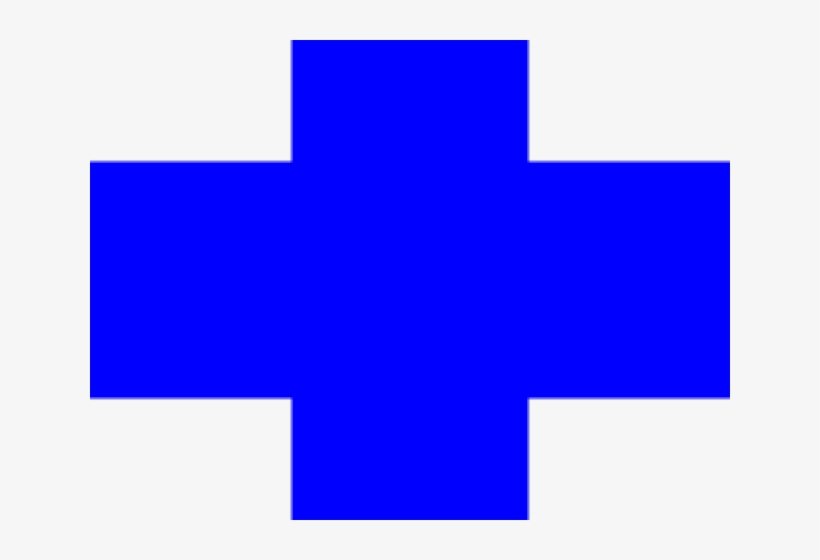 Dark Clipart Blue Cross - Illustration, transparent png download