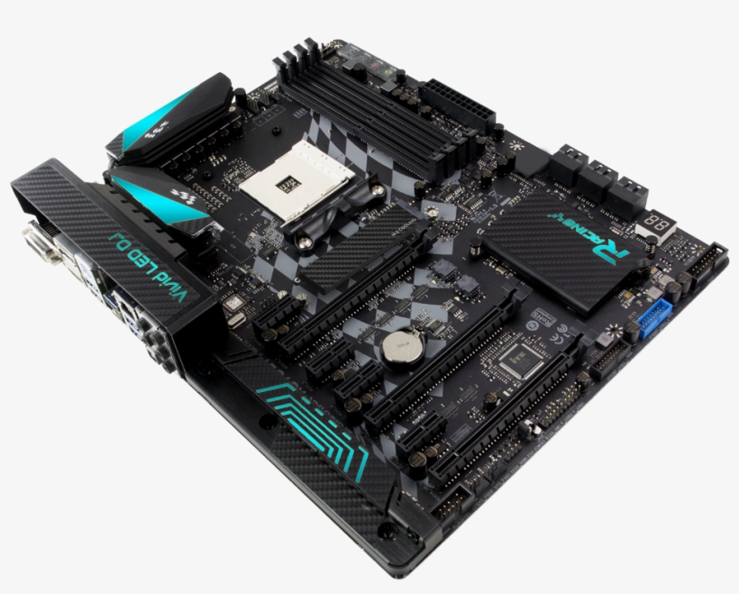 Biostar X370gt7 45 Blue - Biostar X370 Gt7, transparent png download