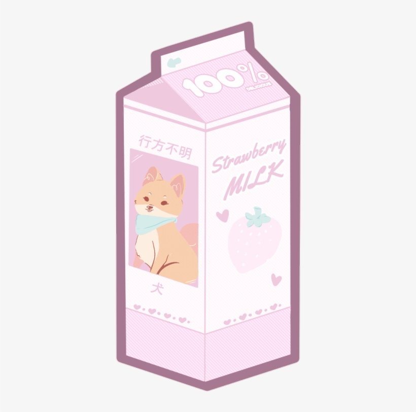 Pink Girls Kawaii Cute Tumblr Dreams Milk Cookie Girls - Box, transparent png download