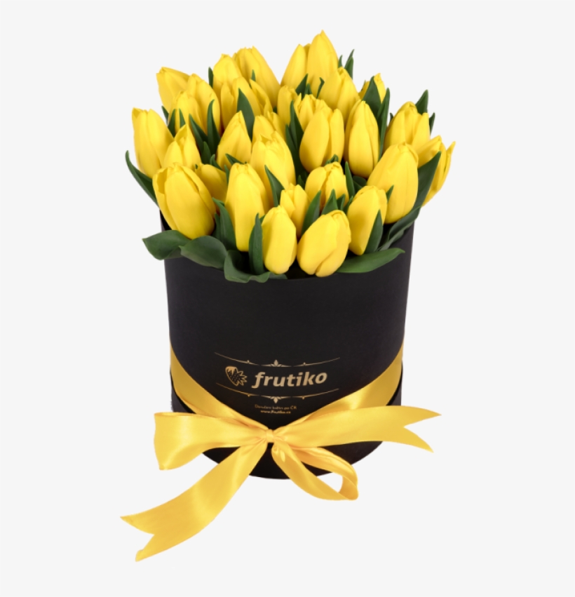 Black Box Oval Of Yellow Tulips - Tulip, transparent png download