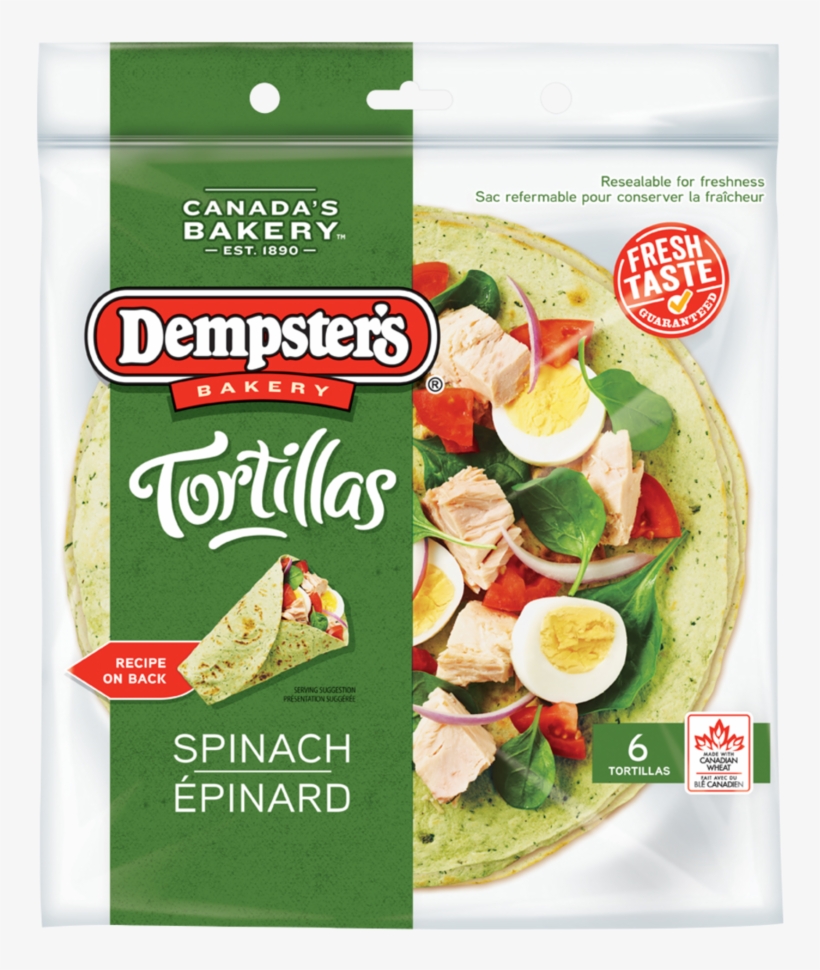 Dempster's® Spinach - Dempster's Spinach Tortilla, transparent png download