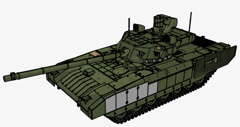 T 14 Armata Tank Perspective View Png Clipart Cartoon - Churchill Tank, transparent png download